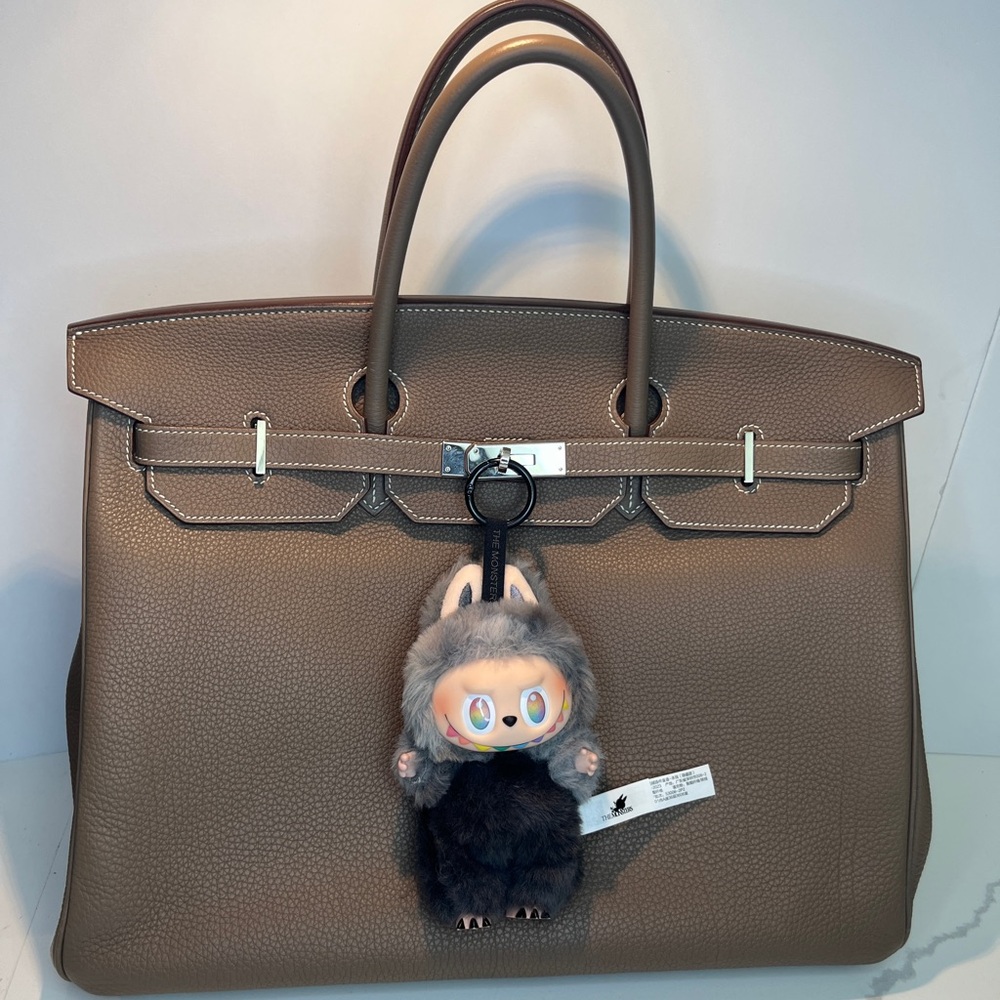 HERMES BIRKIN 40 ETOUPE + LABUBU RARE SECRET ID